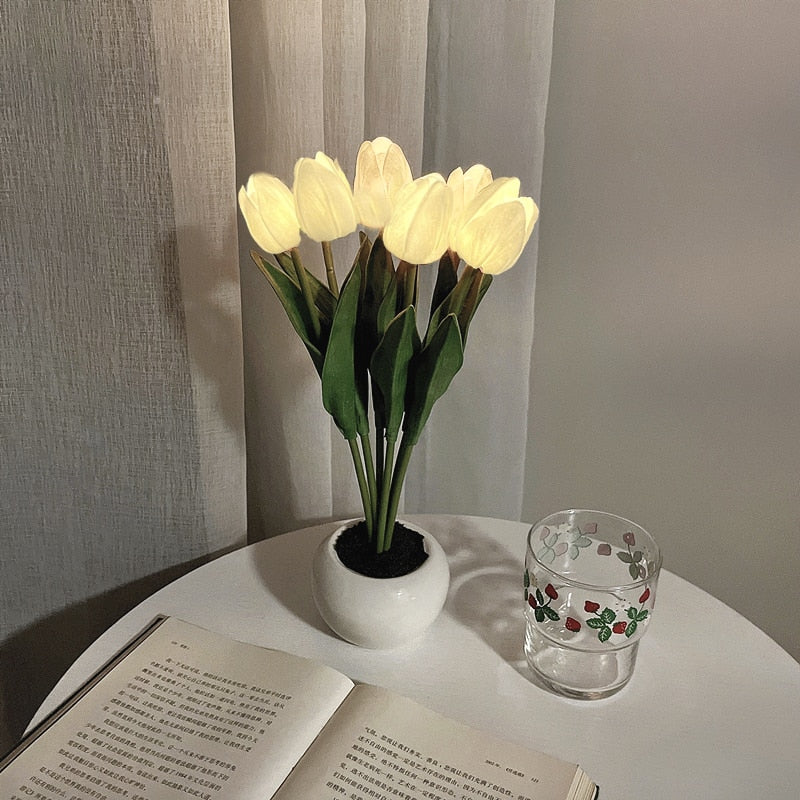 Tulpen Nachtlamp Kleurrijk Dimbaar