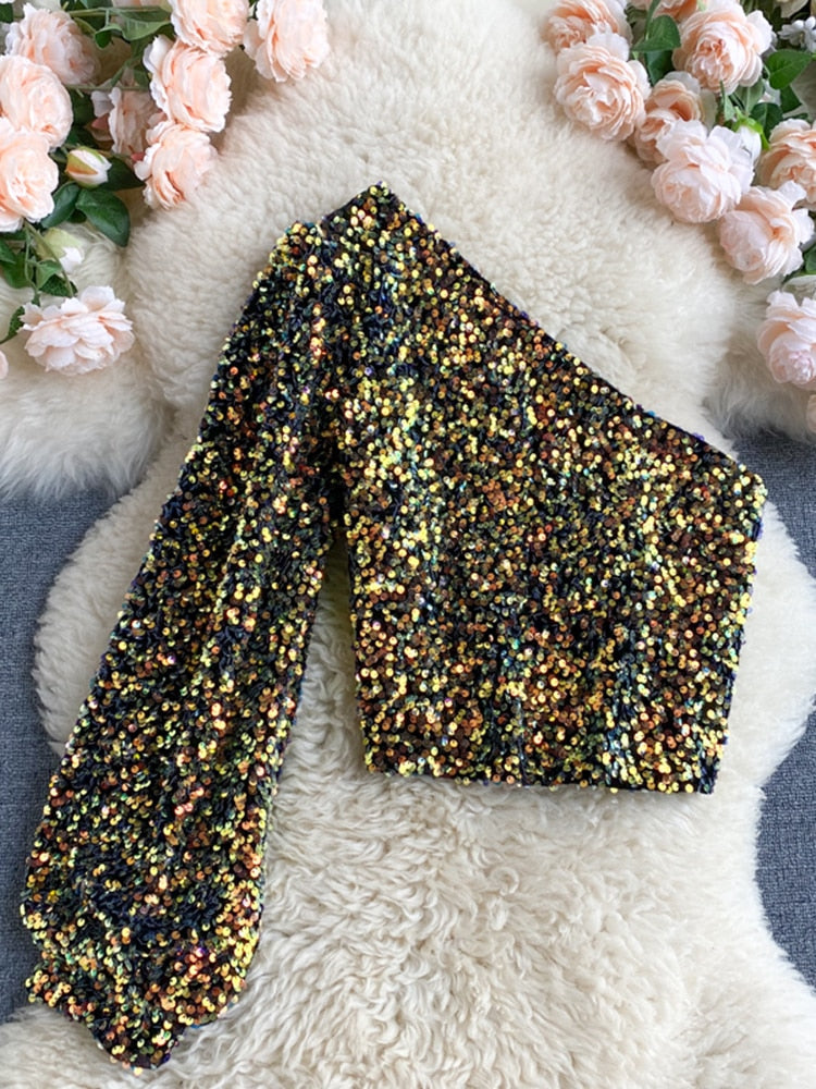 Glitter Top Elize Shimmer Jurk