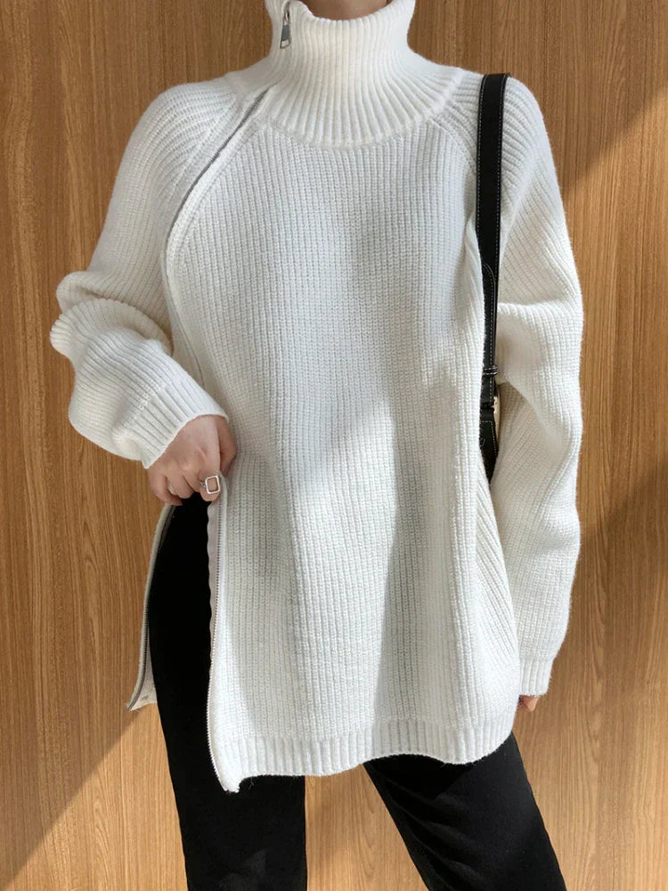 Dames Vest Met Ritssluiting Warme Pullover