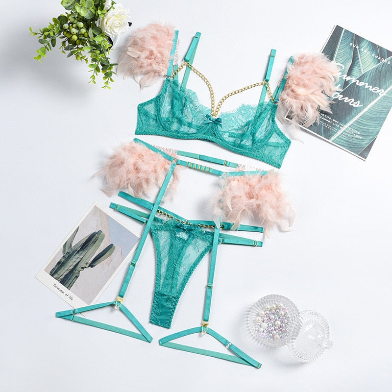 Lingerie Set 3-delig voor Vrouwen Sexy en Comfortabel
