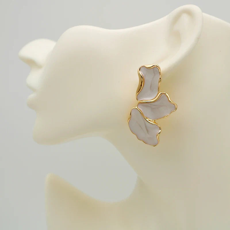 Bloemen Oorbellen Romantisch Elegant Zilver