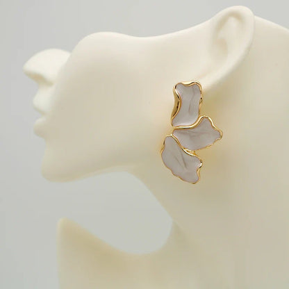 Bloemen Oorbellen Romantisch Elegant Zilver