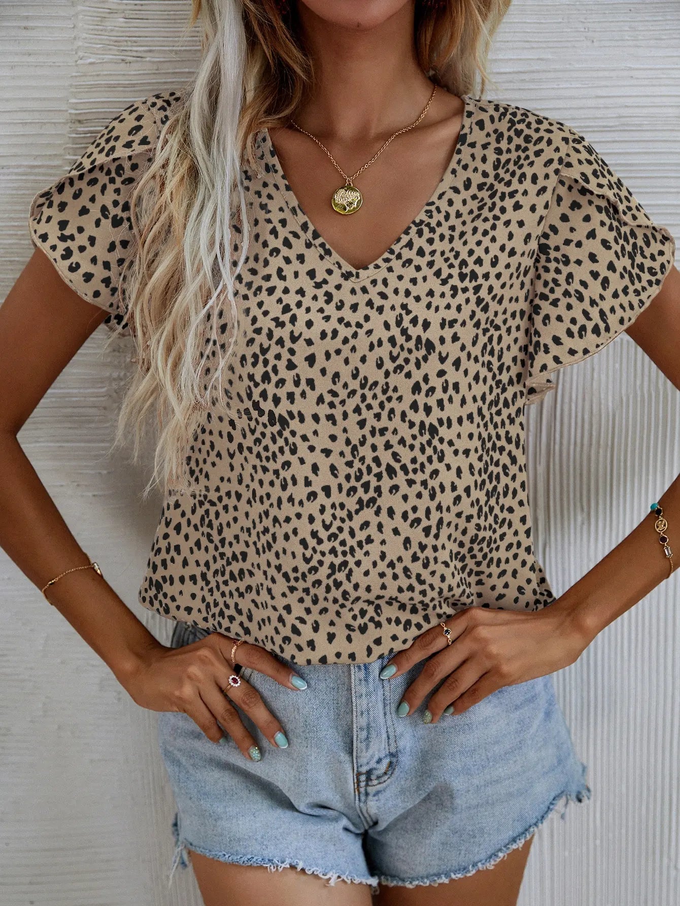 Vrouwelijke Zomer Blouse Kort Mouwen Slim Fit - Mode Vibes