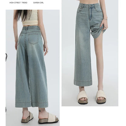 Zomerse Wijde Blauw Pracht Jeans