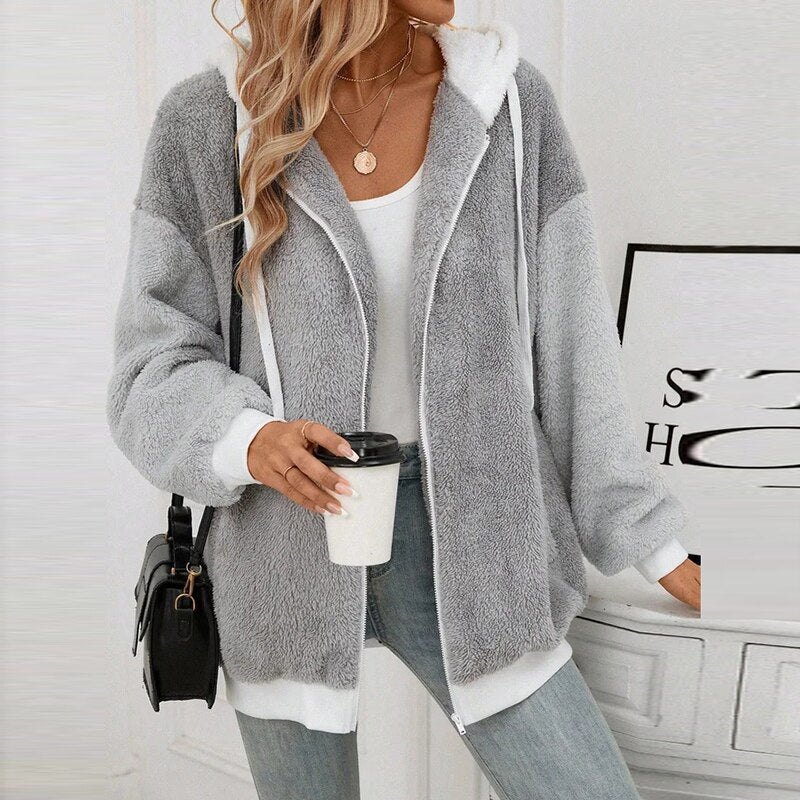Dames Trui Lange Mouwen Capuchon Warm en Comfortabel