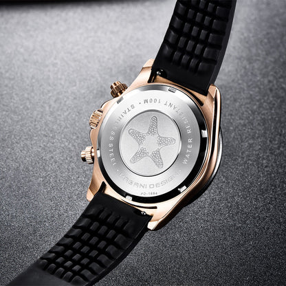 RVS Herenhorloge Sapphire Blauw Luxe Design
