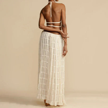 Lilou | Completo Elegante con Top Pieghevole e Maxi Gonna 5