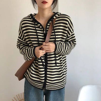 Gestreepte Hoodie Heren Trui Casual