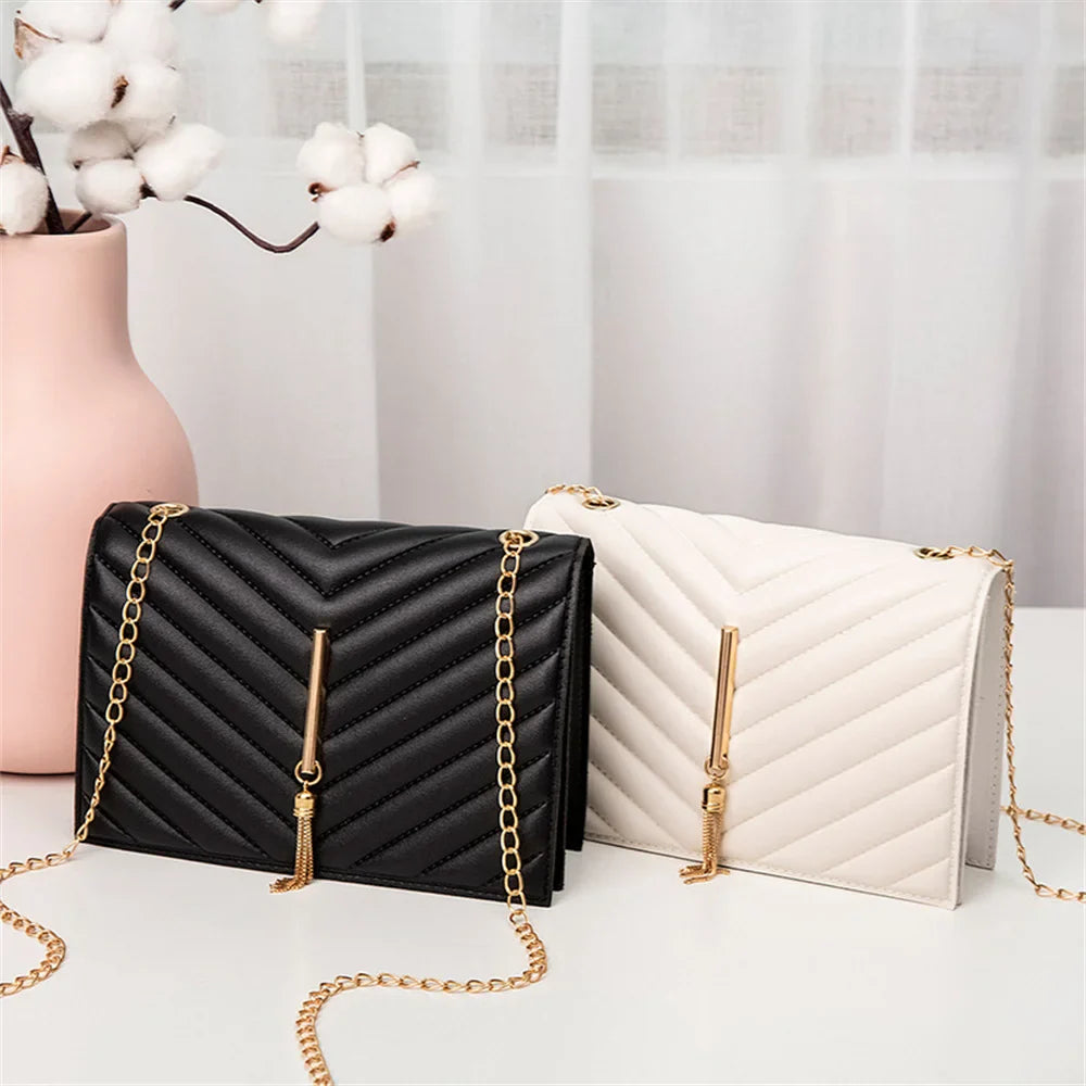 ChiqueGlam Mini Tas met Franjes en Flap