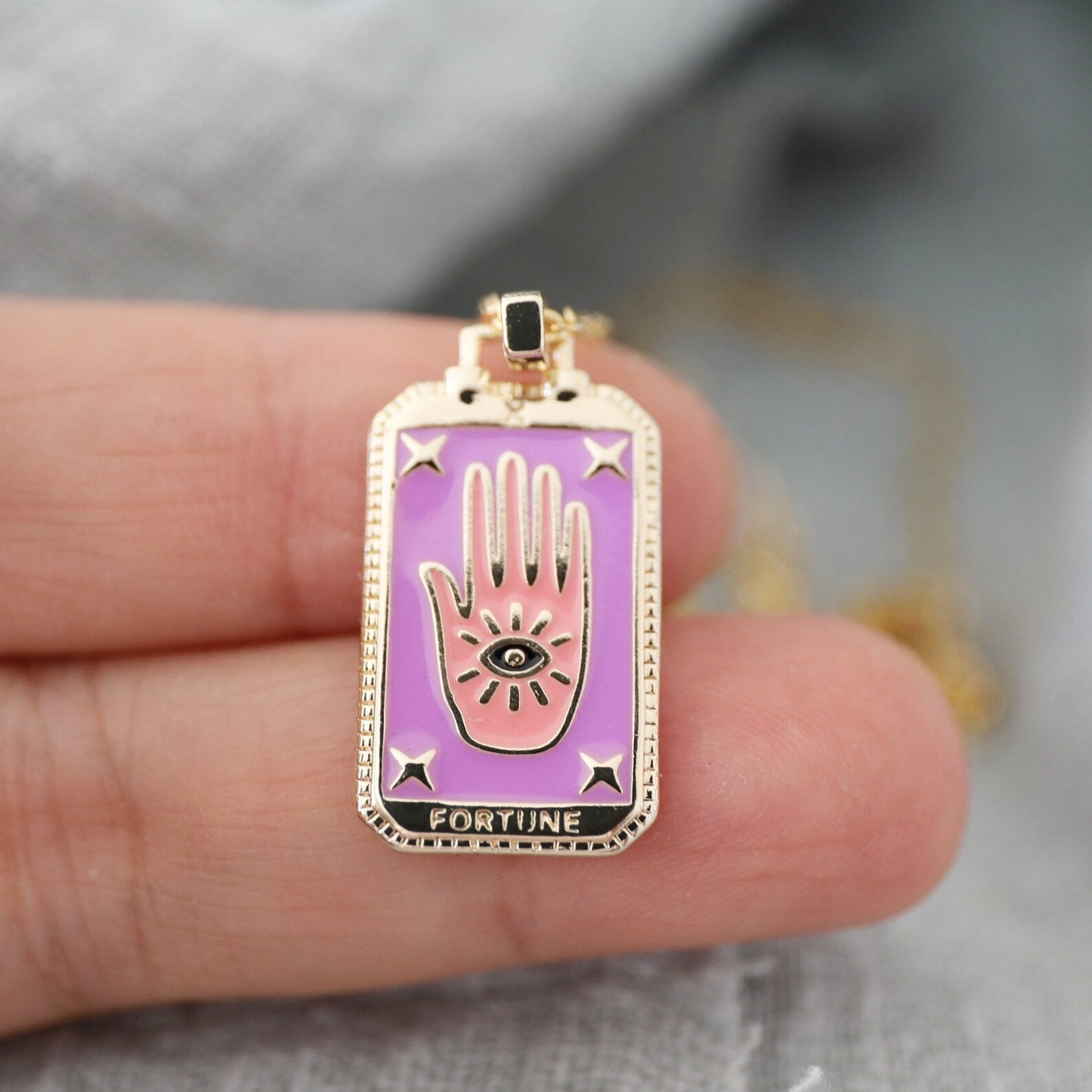 Tarot Kaart Halsketting Met Unieke Symbolen