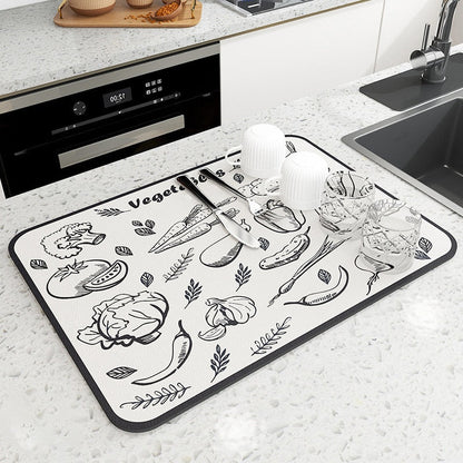 Afdruipmat Antislip Superabsorberend voor Keuken en Badkamer