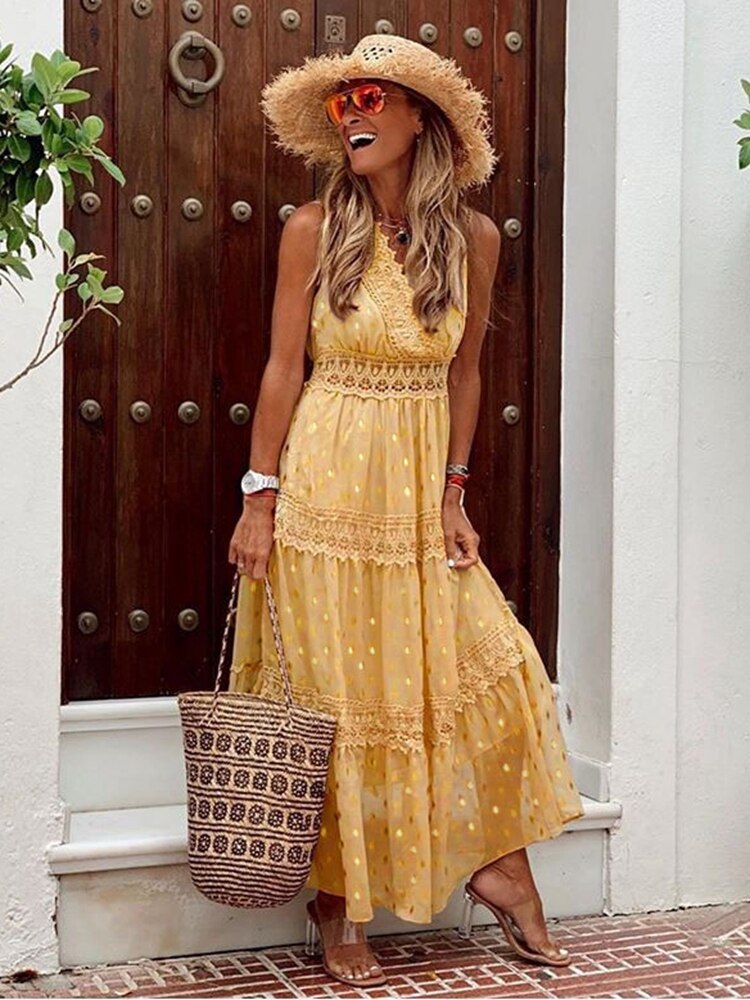 Boho Jurk Ibiza Stijl Zomerjurk Vrouw