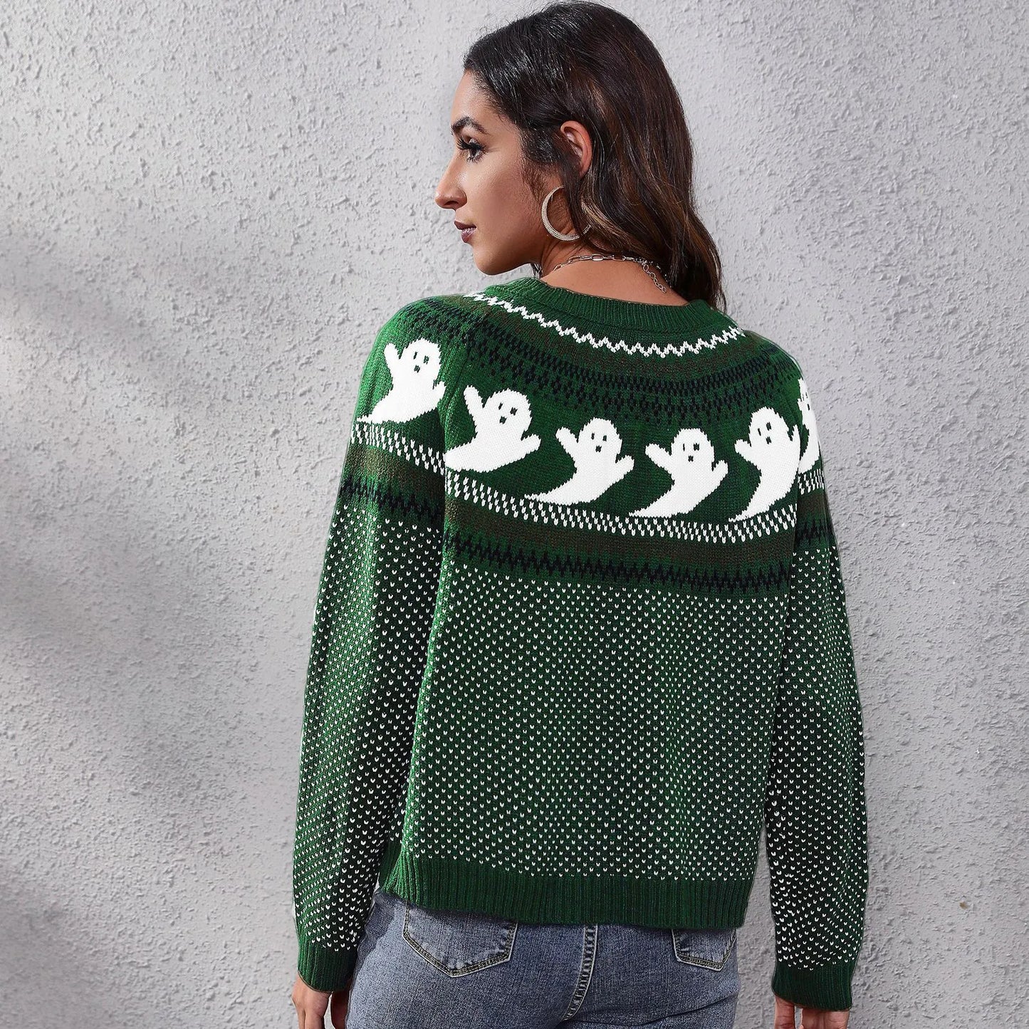 Halloween Vrouwen Trui Spookachtig Vintage Stijl