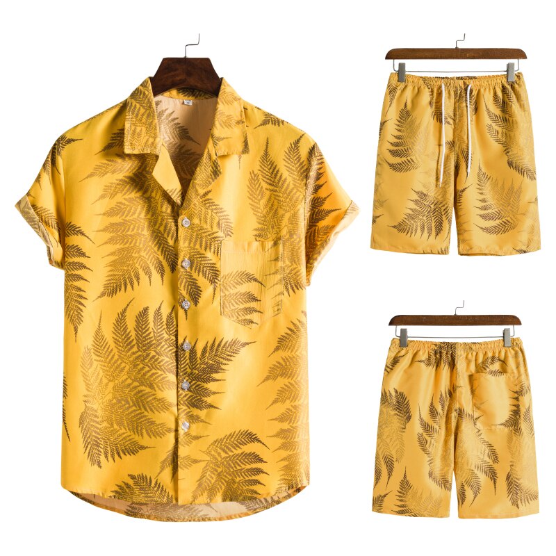 Herencombi Zomerse Hawaii Print Korte Broek
