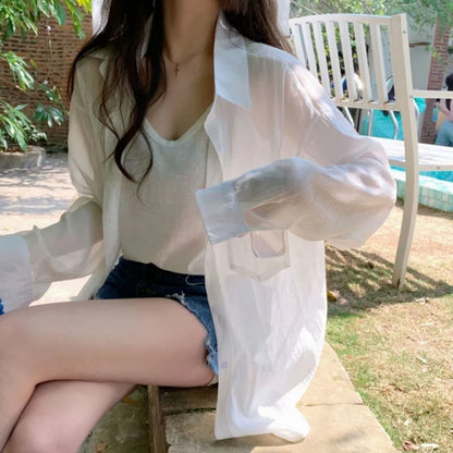Lumière Mode Ice Silk Zomer Shirt