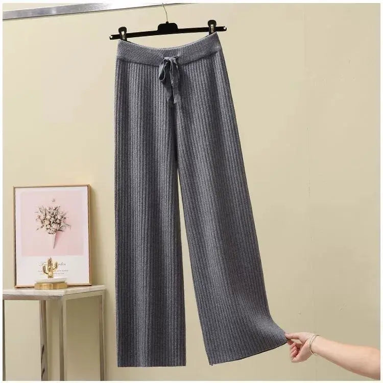 Frankfurt | Dames Oversized Gebreide Broek | Zwart