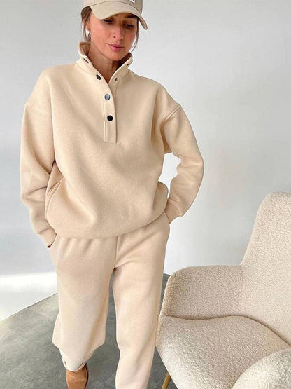 Zachte Fleece Sweatshirt Set voor Vrouw