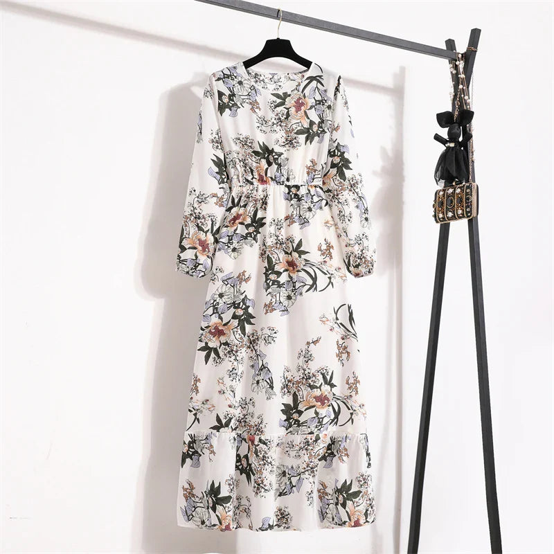 Variant image for Dalia | Vestito Lungo Elegante Floreale per Estate-17