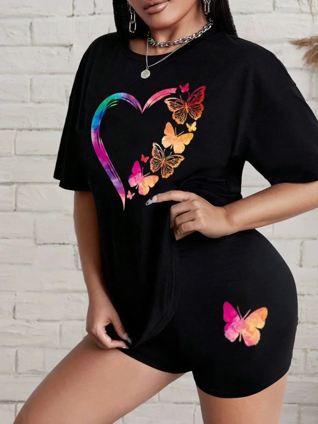 Vrouwelijke Tweedelige Modeset Jurk Broek