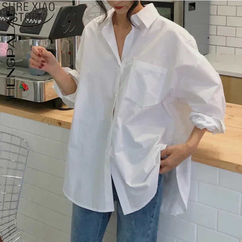 Marisa | Oversized Blouse met Kraag