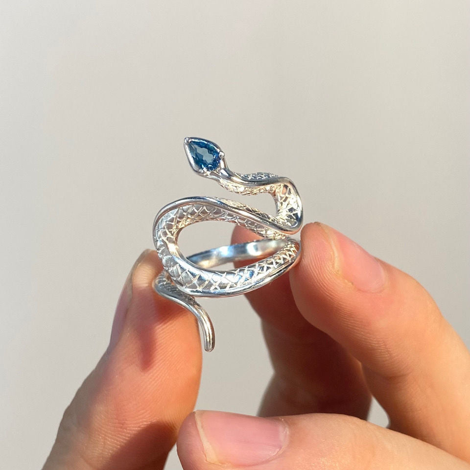 Slang Ring Unieke Zilveren Sieraden