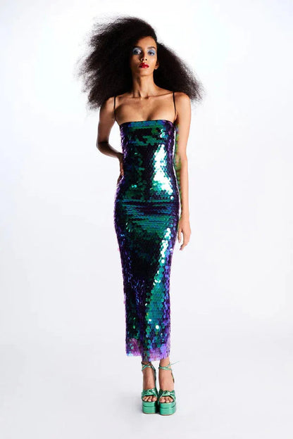 Glitter jurk voor Avond uit Met Pailletten - Mode Vibes