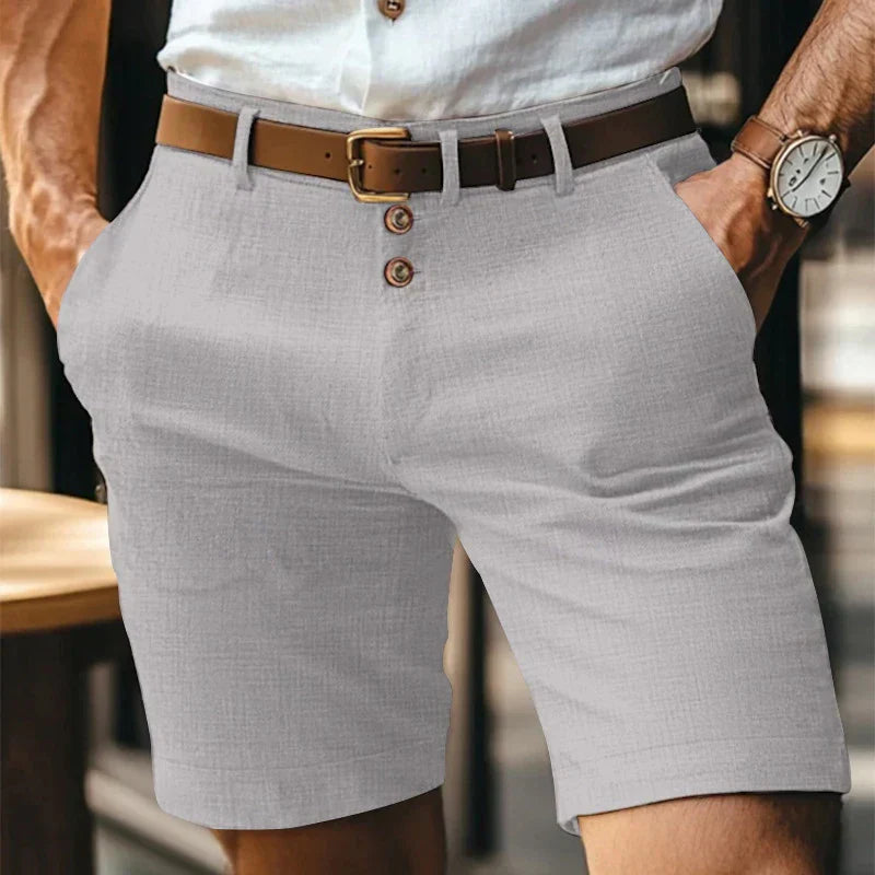 Heren Zomershorts Slim Fit Ademend Vintage Stijl