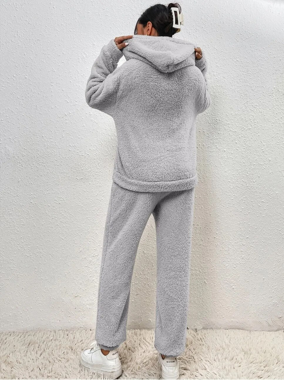 Dames Lounge Set Zacht met Hoodie en Broek