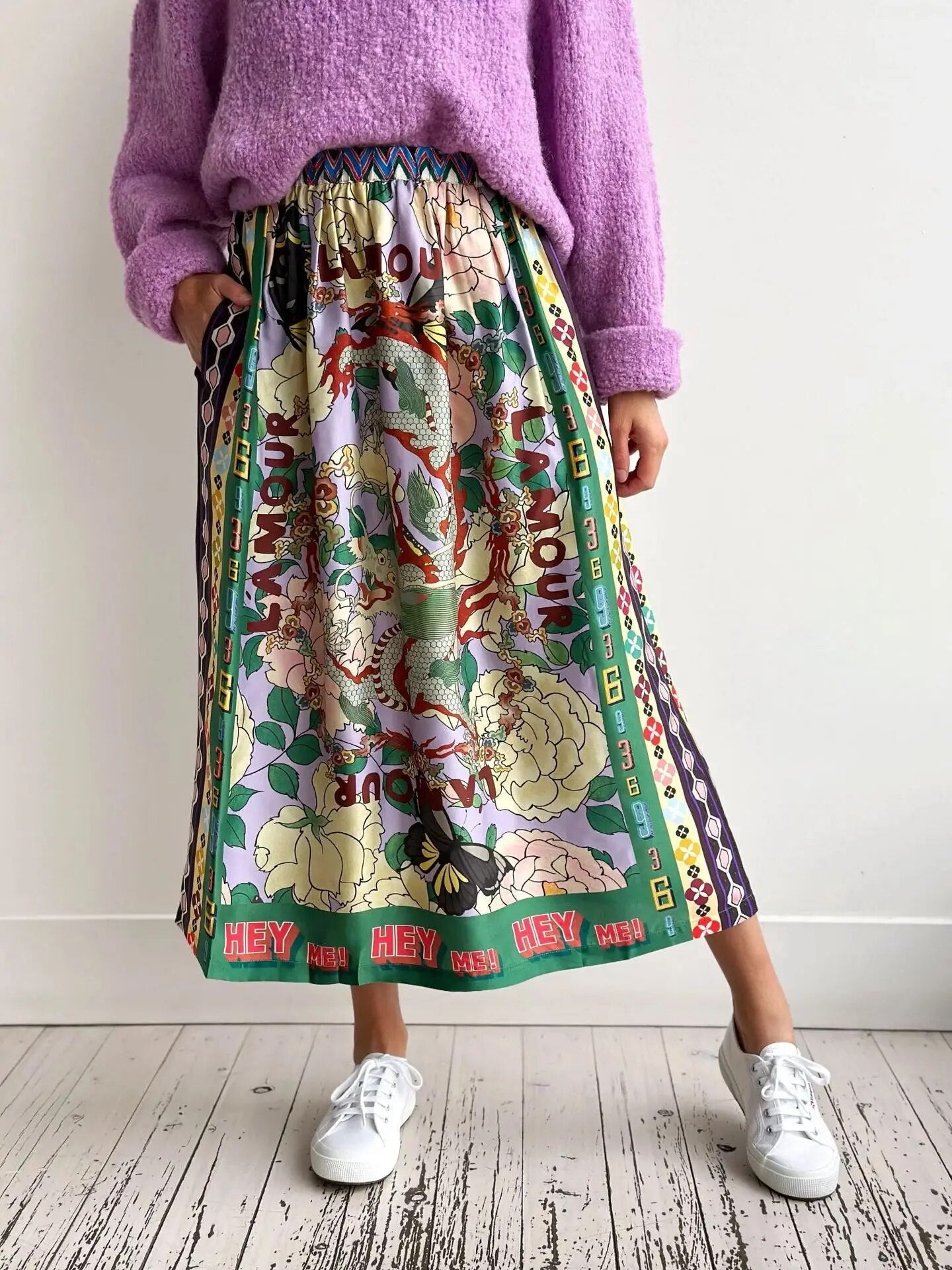 Casual Rok met Vintage Bloemenprint - Mode Vibes