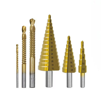 Titanium Boorset 6-delige Set voor Metaal en Hout