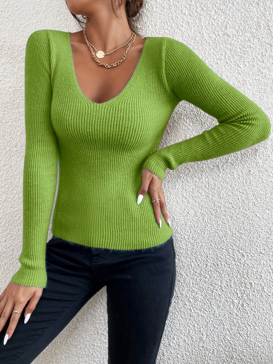 Dames Trui V-hals Alina Casual Stijl - Mode Vibes