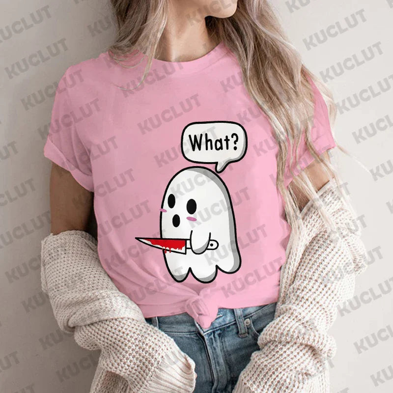 SpookyVibes Grappige Spookprint T-Shirt