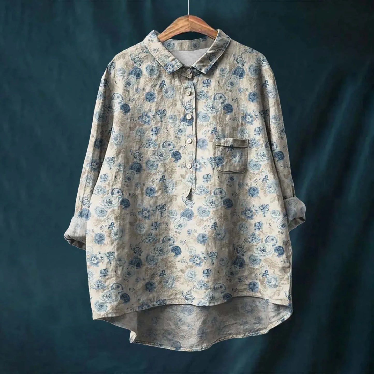Liesa | Camicia Floreale - 100% Cotone, Elegante e Versatile-1