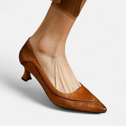 Dames Leren Hakken Elegante Pasvorm