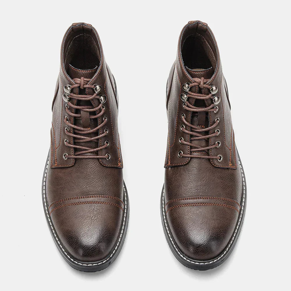 Leren Herenboots met Antislipzool Klassiek Design