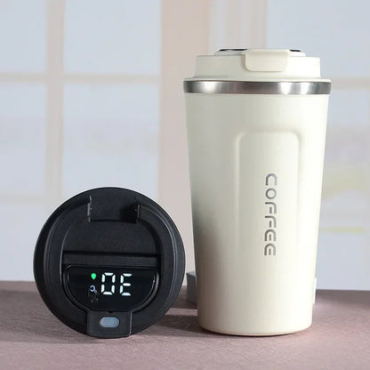 RVS Thermosbeker met Temperatuurweergave en Houdt Drank Warm