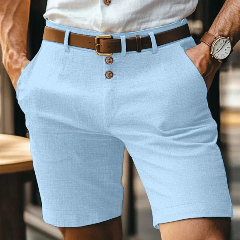 Heren Zomershorts Slim Fit Ademend Vintage Stijl