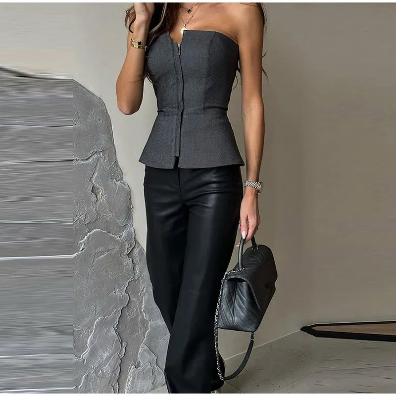 Vrouwelijke Off-Shoulder Top Elegante Zomer jurk