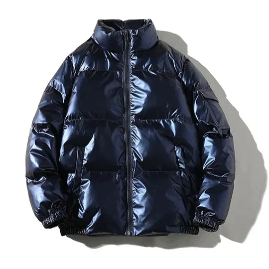 Winddichte Metallic Winterjas voor Heren | Pufferjack