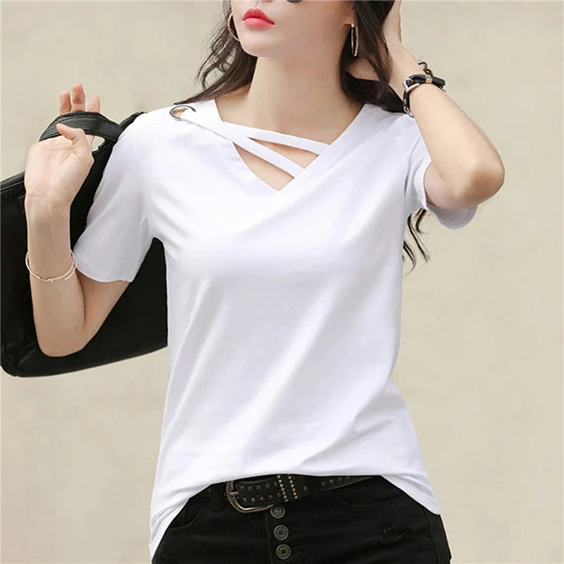 Zesta Luxe Casual V-Hals T-Shirt