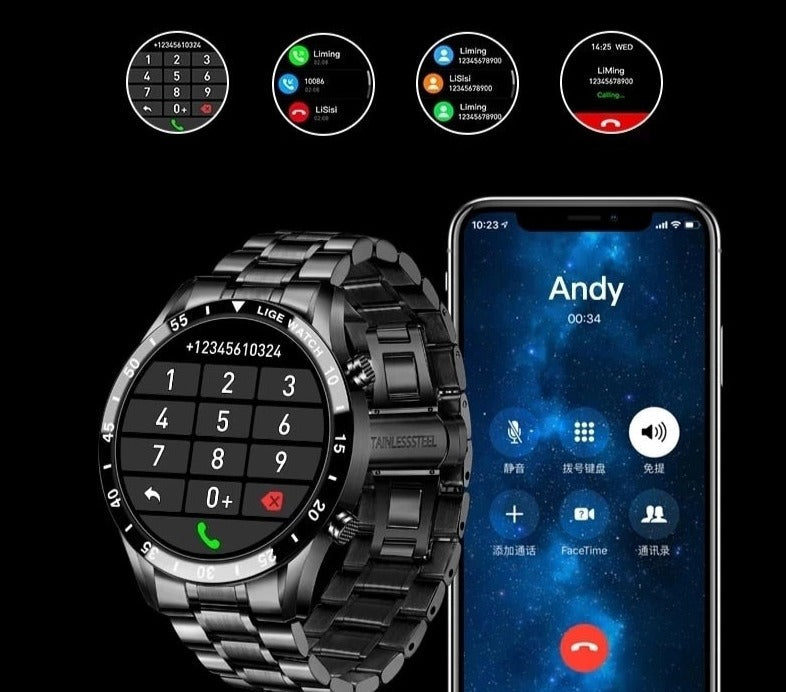 Heren Smartwatch Luxe Axel Met Hartslagmeter