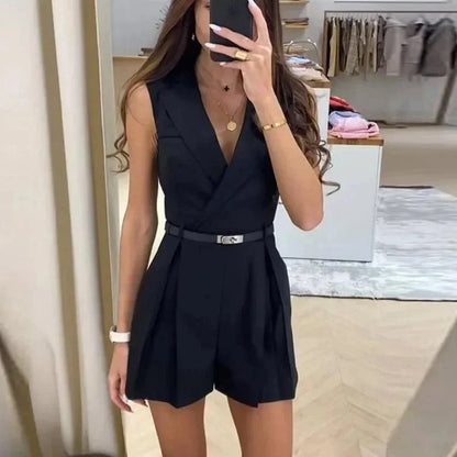Damesoverall Elegante Zwart Jurkmodel