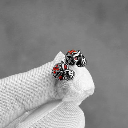 Schedel Oorbellen Edgy Stijl Zwarte Accessoires