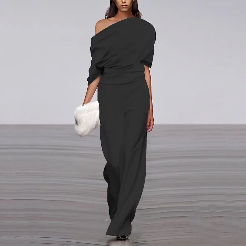 Lente Jumpsuit Elegante Eenlijnige Halslijn Zomer Jurk
