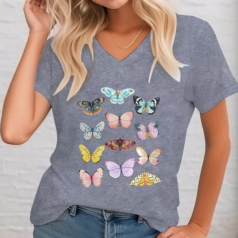 FloraVibe Vlinder Graphic T-Shirt
