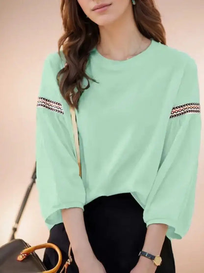 Fresca Chic Zomerblouse met Webbing