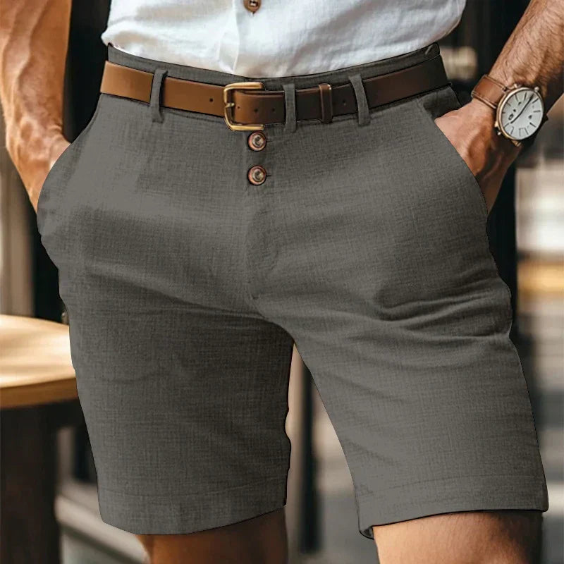 Heren Zomershorts Slim Fit Ademend Vintage Stijl