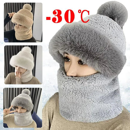 Warme Winterset Pluizige Sjaal en Handschoenen