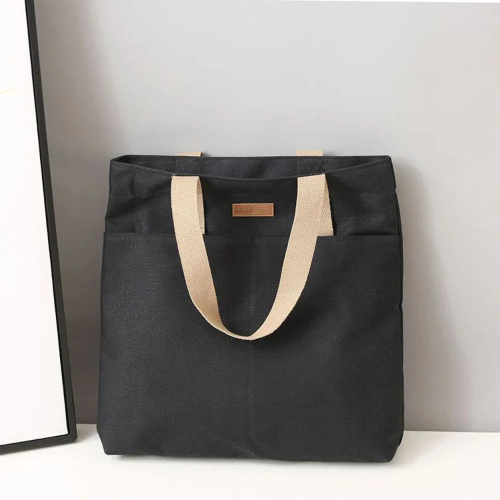 Variant image for Dante | Borsa Tote Nera in Tela Resistente e Capiente-3
