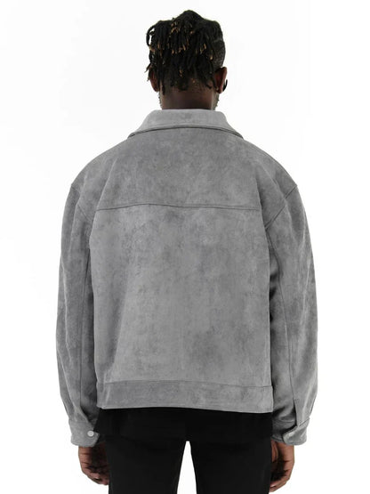 Dikke Suède Jas Heren Oversized Luxe Model